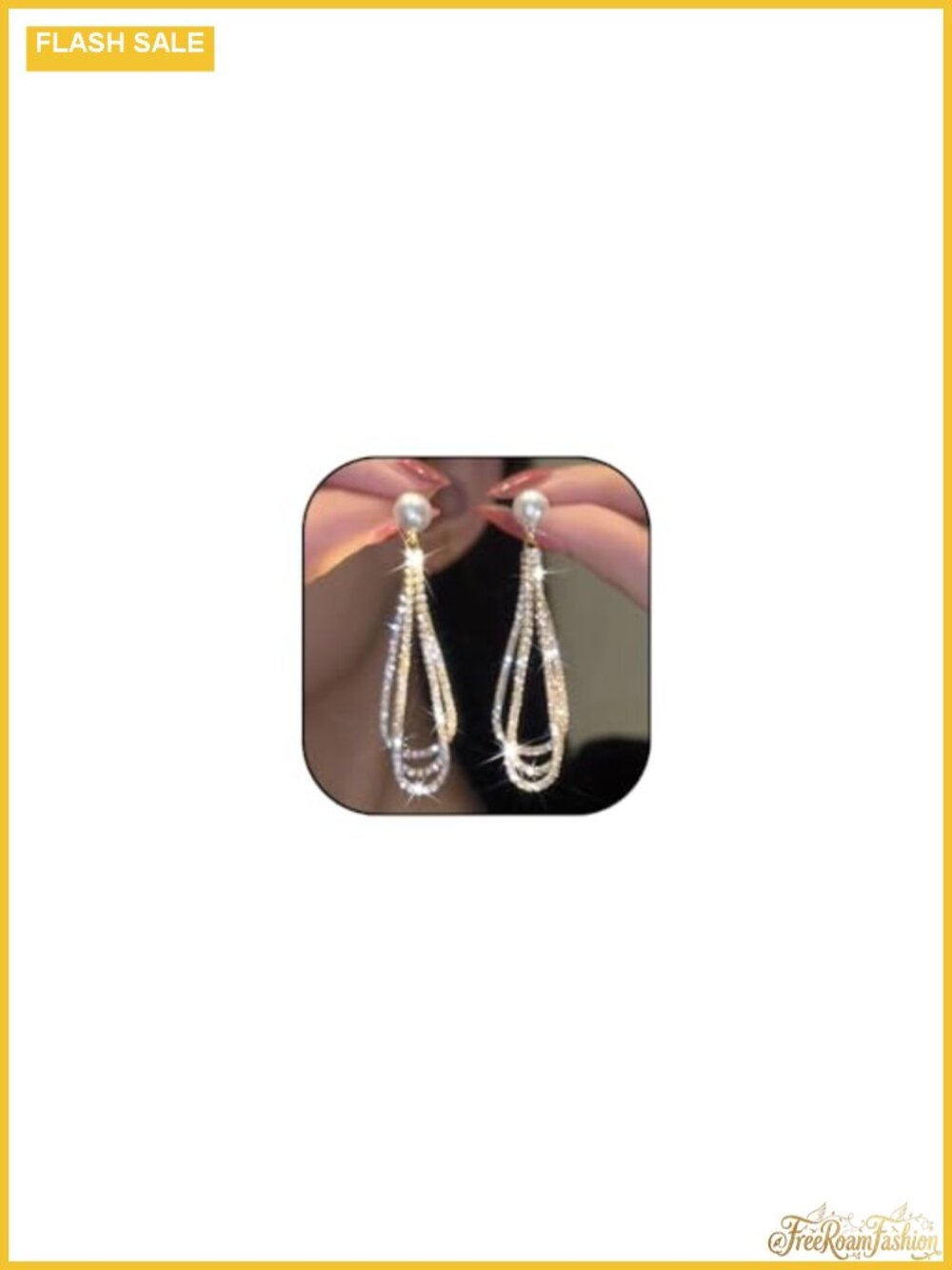 Cubic Zirconia Pearl Tassel Dangle Earrings French Wire Drop